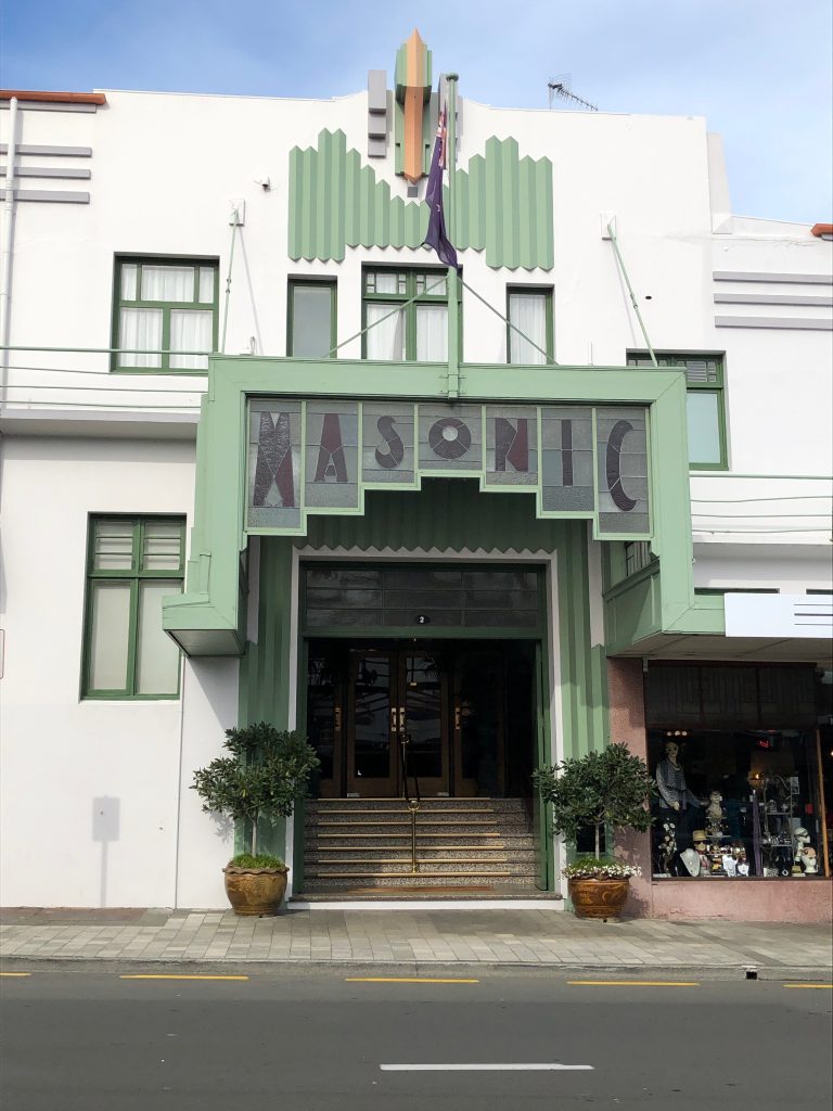 An Art Deco building in Napier, New Zealand 